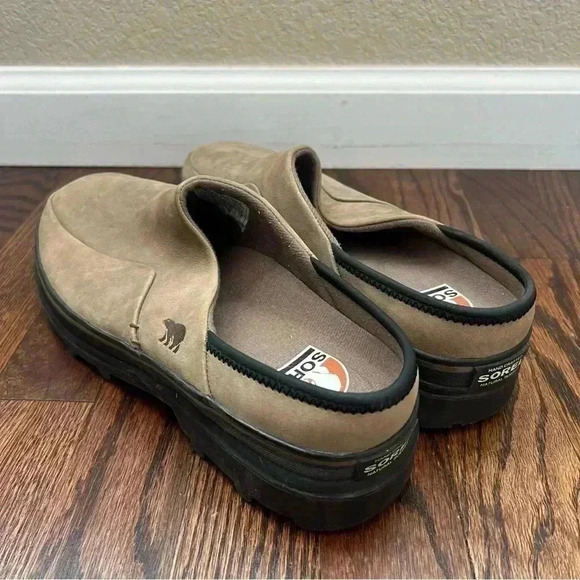 Sorel Adirondack Mule Men’s Slip On Size 9 Tan Leather Shoes NM4151-208 - Picture 8 of 16